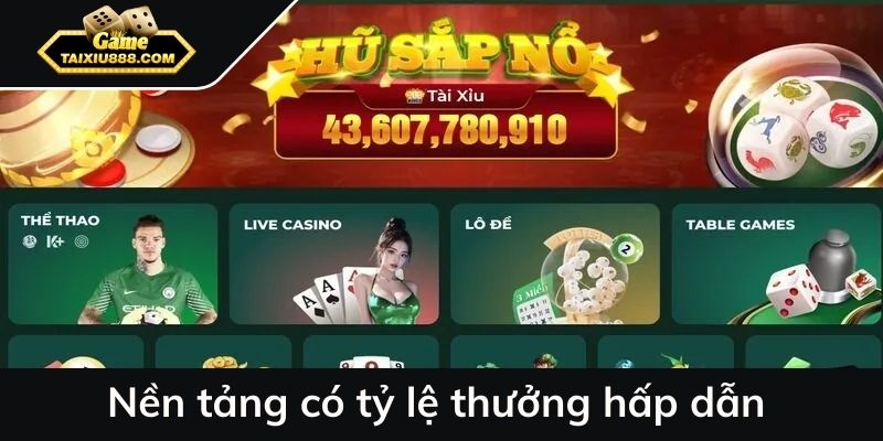Nền tảng có tỷ lệ thưởng hấp dẫn